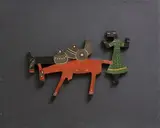 Untitled by M. F. Husain, Painted wood pasted on mount board, sold Jun 2022