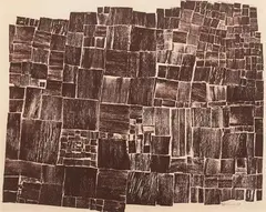 Wall by Zarina, Relief collagraph on paper, sold Jun 2022
