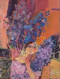 Untitled by Sakti Burman, Oil on canvas, sold Jun 2022