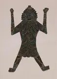 Mashwasi Dev (The God Mashwasi) (Gond Art) by Jangarh Singh Shyam, 1988, Poster colour on paper pasted on mount board, sold Jun 2022