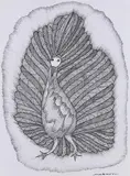 Untitled (Gond Art) by Jangarh Singh Shyam, 2001, Pen and ink on paper, sold Jun 2022