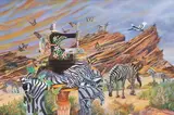 Stripes of Immutability by Ranbir Kaleka, 2018, Oil on linen canvas, sold Jun 2022