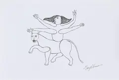 Untitled by Manjit Bawa, Pen on paper, sold May 2022