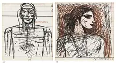 Untitled (Man) by Ganesh Pyne, Pen and ink on paper, offered May 2022