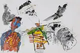 Untitled by Ram Kumar, 1980, Acrylic and ink on paper pasted on board, sold May 2022