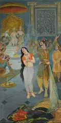 Untitled (Draupadi Vastraharan) by Mahadev Visvanath Dhurandhar, 1934, Oil on canvas, sold Apr 2022