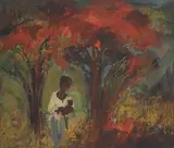 Untitled by Sailoz Mookherjea, Oil on canvas, sold Apr 2022