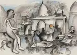 Untitled by Bhupen Khakhar, Watercolour on handmade paper pasted on mount board, sold Apr 2022