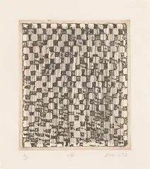 Wall by Zarina, Etching on paper, sold Apr 2022