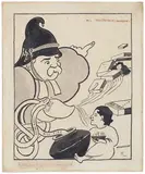 Versity Scream No 2 ----------- Help! by Gaganendranath Tagore, 1921, Ink on paper, sold Dec 2022