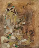 Untitled by M. F. Husain, Oil on canvas, sold Dec 2022