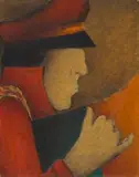Untitled by Krishen Khanna, Oil on canvas, sold Dec 2022