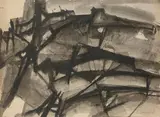 Untitled by Ram Kumar, 1985, Ink, gouache and charcoal on paper, sold Dec 2022