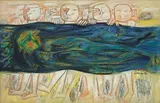 Four Swimmers by Laxman Pai, 1971, Oil on canvas, sold Dec 2022