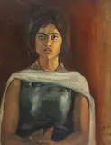 Praveen by Rameshwar Broota, Oil on canvas, sold Dec 2022