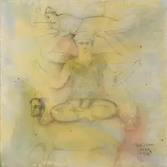 Untitled by Sakti Burman, 2010, Mixed media on canvas, offered Dec 2022