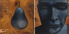 Still Life/ Proxy Self (Object of Desire) by Baiju Parthan, 2001, Acrylic on canvas, sold Dec 2022