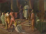 Untitled by Rama Varma, 1914, Oil on canvas, sold Dec 2021