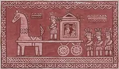 The Procession by Jamini Roy, Tempera on card, sold Dec 2021