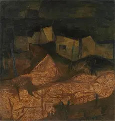 Untitled by Ram Kumar, Oil on canvas, sold Dec 2021