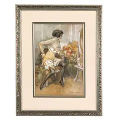 Untitled by George Conrad, Mixed Media of a Female Nude, offered May 2023