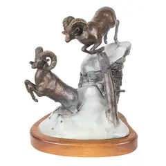 Untitled by Burke Rutherford, bronze on wood plinth, ", offered May 2023