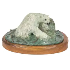 Untitled by Burke Rutherford, bronze on wood plinth, ", offered May 2023