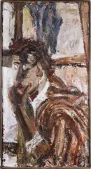 Self-Portrait in Brown by Ruth Wall, oil on canvas, sold Jan 2026