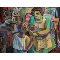 Untitled by Nathaniel Dirk, oil on canvas, sold Feb 2026