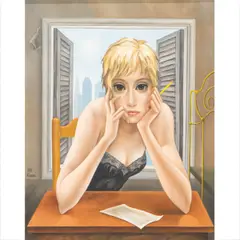Untitled by Margaret Keane, oil on canvas, sold Feb 2026