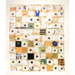 Untitled by Cole Morgan, mixed media on canvas, sold Feb 2026