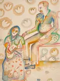 Family by Bhupen Khakhar, Pencil and watercolour on paper, sold Mar 2026