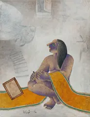 Untitled by Dharmanarayan Dasgupta, Tempera on card, sold Apr 2026