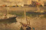 Untitled (Boats) by G.S. Haldankar, 1933, Watercolour on paper, sold May 2026