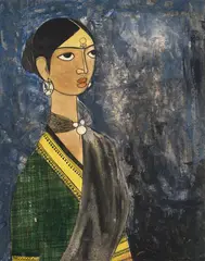 Untitled by B. Prabha, Ink and gouache on card, sold May 2026