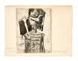 Untitled by Somnath Hore, Etching on paper laid on card, sold May 2026