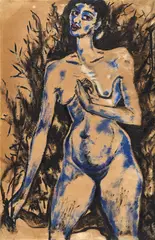 Untitled by Krishnaji Howlaji, Mixed media on paper, sold May 2026