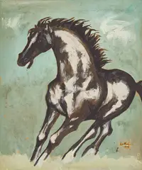 Horse by B. Vithal, 1976, Oil on canvas laid on board, sold May 2026