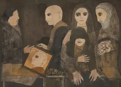 The Portrait by Badri Narayan, 1991, Ink and watercolour on paper, sold May 2026