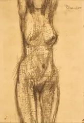 Untitled (Nude) by Akbar Padamsee, Charcoal and pencil on paper, sold May 2026