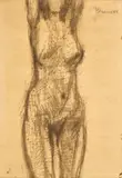 Untitled (Nude) by Akbar Padamsee, Charcoal and pencil on paper, sold May 2026