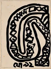 Untitled by Jogen Chowdhury, Ink on paper laid on paper, sold May 2026