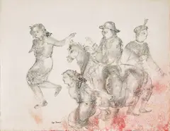 Untitled by Sakti Burman, Ink, pencil and watercolour on paper, sold May 2026