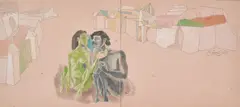 Untitled by K. Laxma Goud, Pencil and watercolour on card tipped on card, sold May 2026