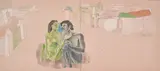 Untitled by K. Laxma Goud, Pencil and watercolour on card tipped on card, sold May 2026