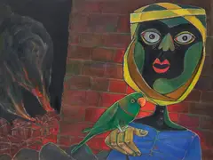 The Victim by Paritosh Sen, Acrylic on canvas, sold May 2026