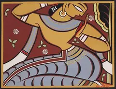Untitled (Gopini) by Jamini Roy, Tempera on card, sold Jul 2021