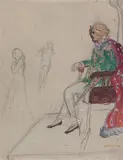 Untitled by Amrita Sher-Gil, Watercolour and pencil on paper, sold Jul 2021