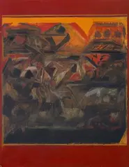 Untitled by S. H. Raza, 1981, Acrylic on canvas, sold Jul 2021