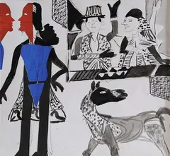 Untitled by K. G. Subramanyan, Collage, watercolour and gouache on paper, sold May 2021
